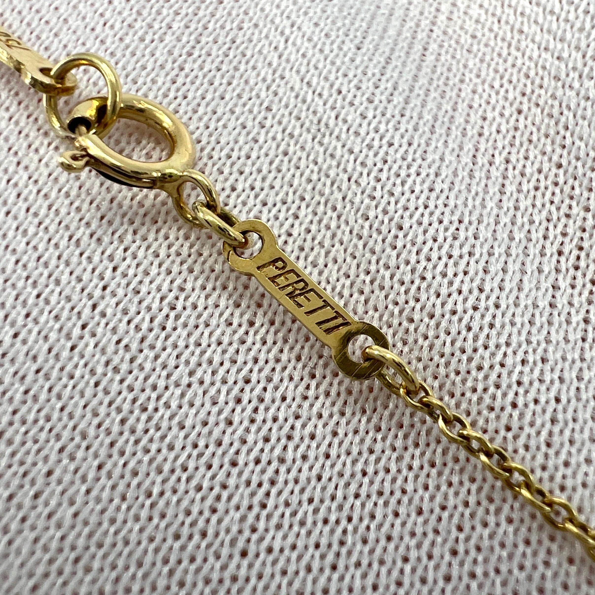 Tiffany & Co. Elsa Peretti Open Heart Diamond 18k Yellow Gold Pendant Necklace For Sale 3
