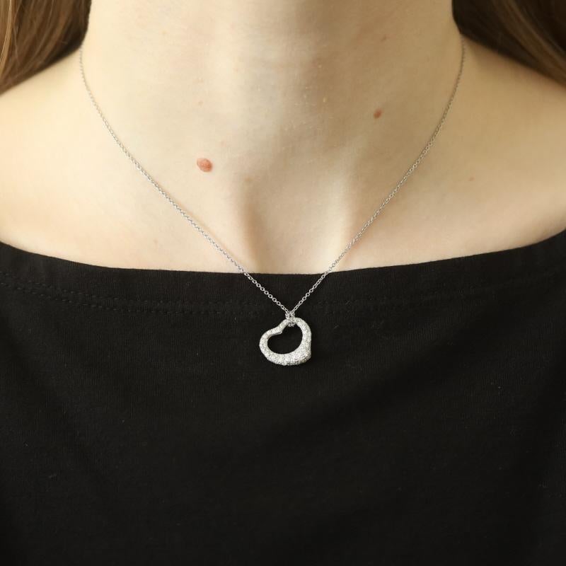 Tiffany & Co. Collana con diamanti a cuore aperto da 15
