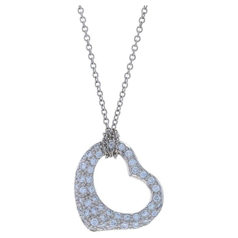 Tiffany & Co. Collana con diamanti a cuore aperto da 15" di Elsa Peretti - Amore rotondo da 0,40 ct. in vendita