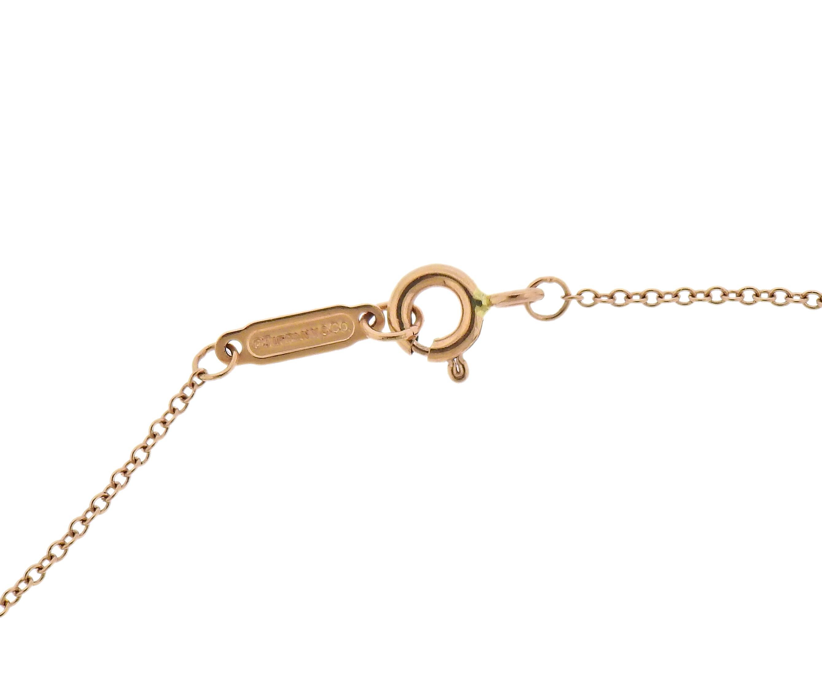 Tiffany & Co. Elsa Peretti Halskette mit Anhänger aus Gold mit offenem Herz im Zustand „Hervorragend“ in New York, NY
