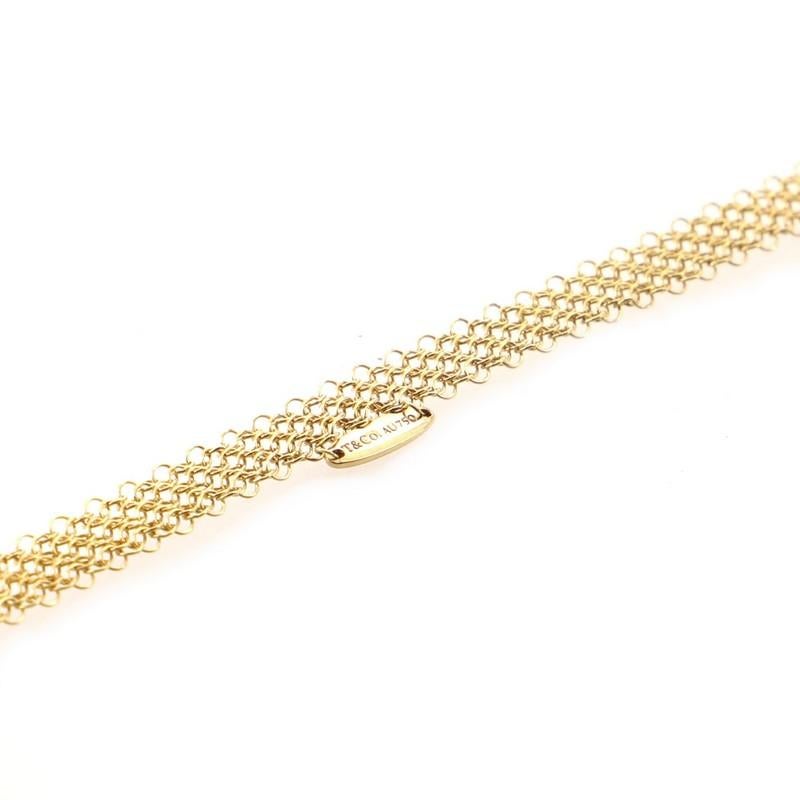 Women's Tiffany & Co. Elsa Peretti Open Heart Mesh Pendant Necklace 18k Yellow Gold