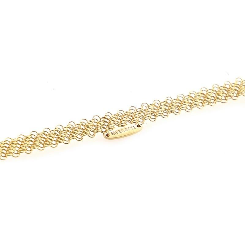 Tiffany & Co. Elsa Peretti Open Heart Mesh Pendant Necklace 18k Yellow Gold 1
