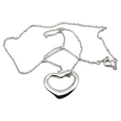 Tiffany & Co. Elsa Peretti Open-Heart Necklace in Sterling Silver
