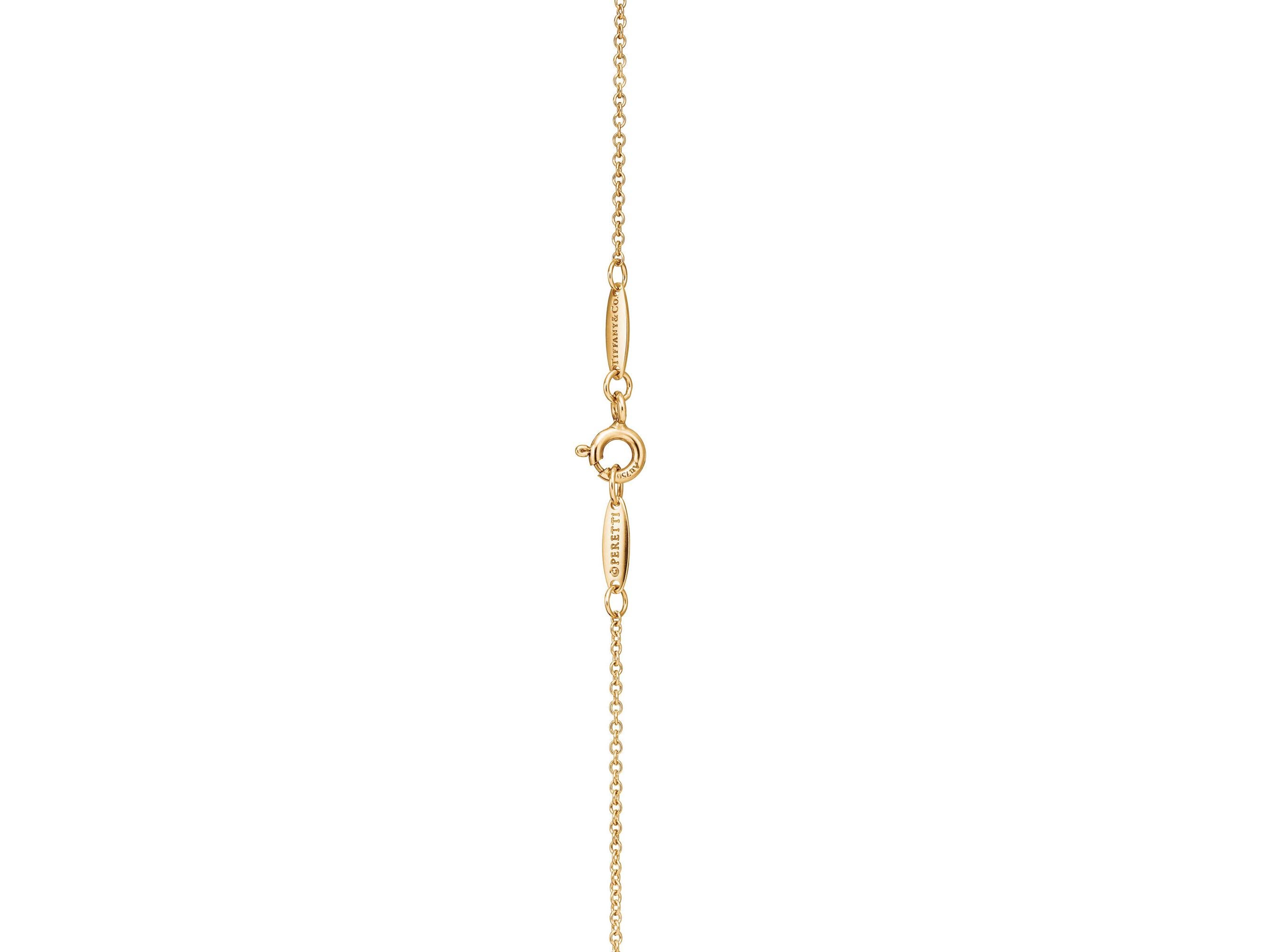 Tiffany & Co Elsa Peretti for for Tiffany & Co Open Heart Pendentif 11mm 18K Yellow Gold Excellent état - En vente à Dearborn, MI