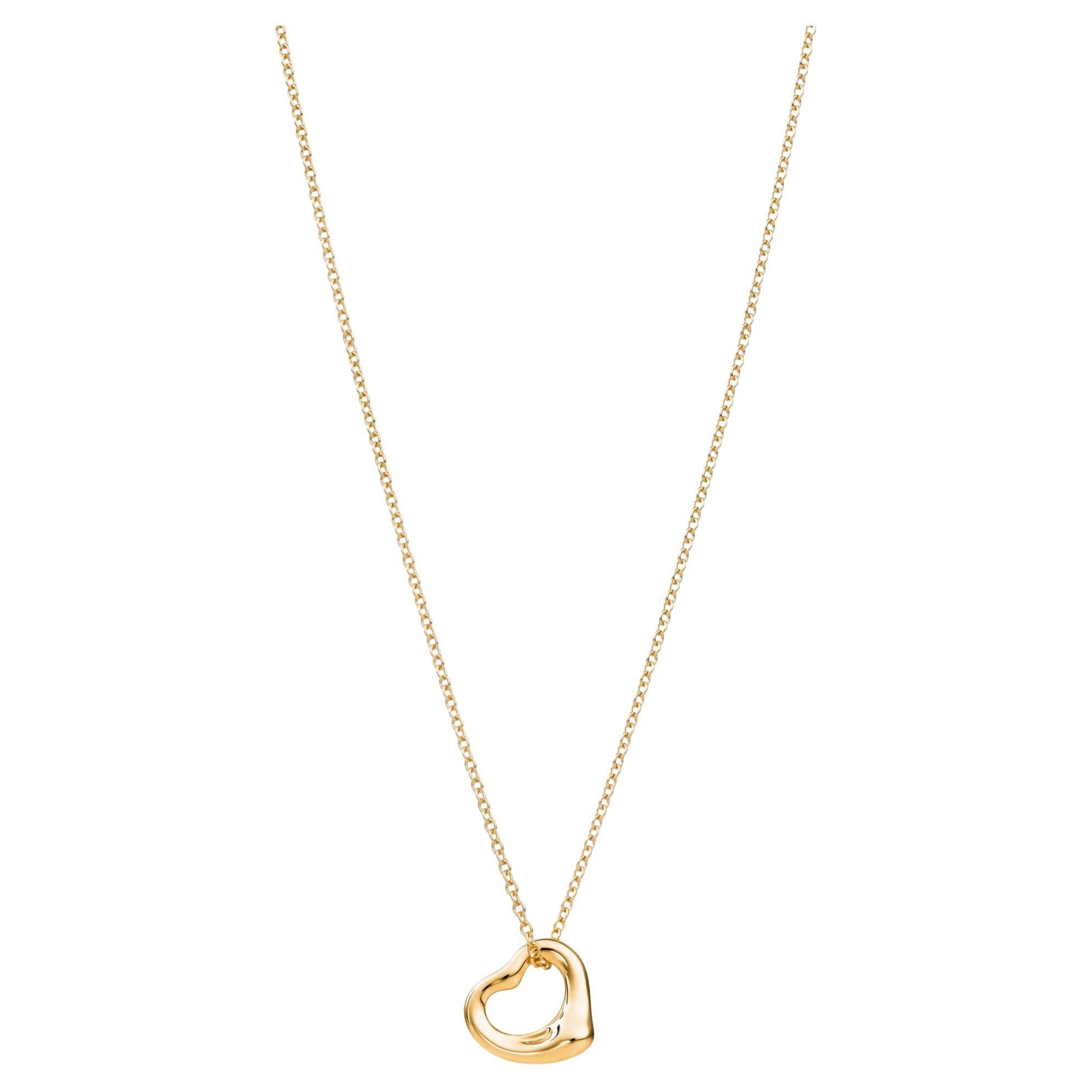 Tiffany & Co Elsa Peretti for for Tiffany & Co Open Heart Pendentif 11mm 18K Yellow Gold