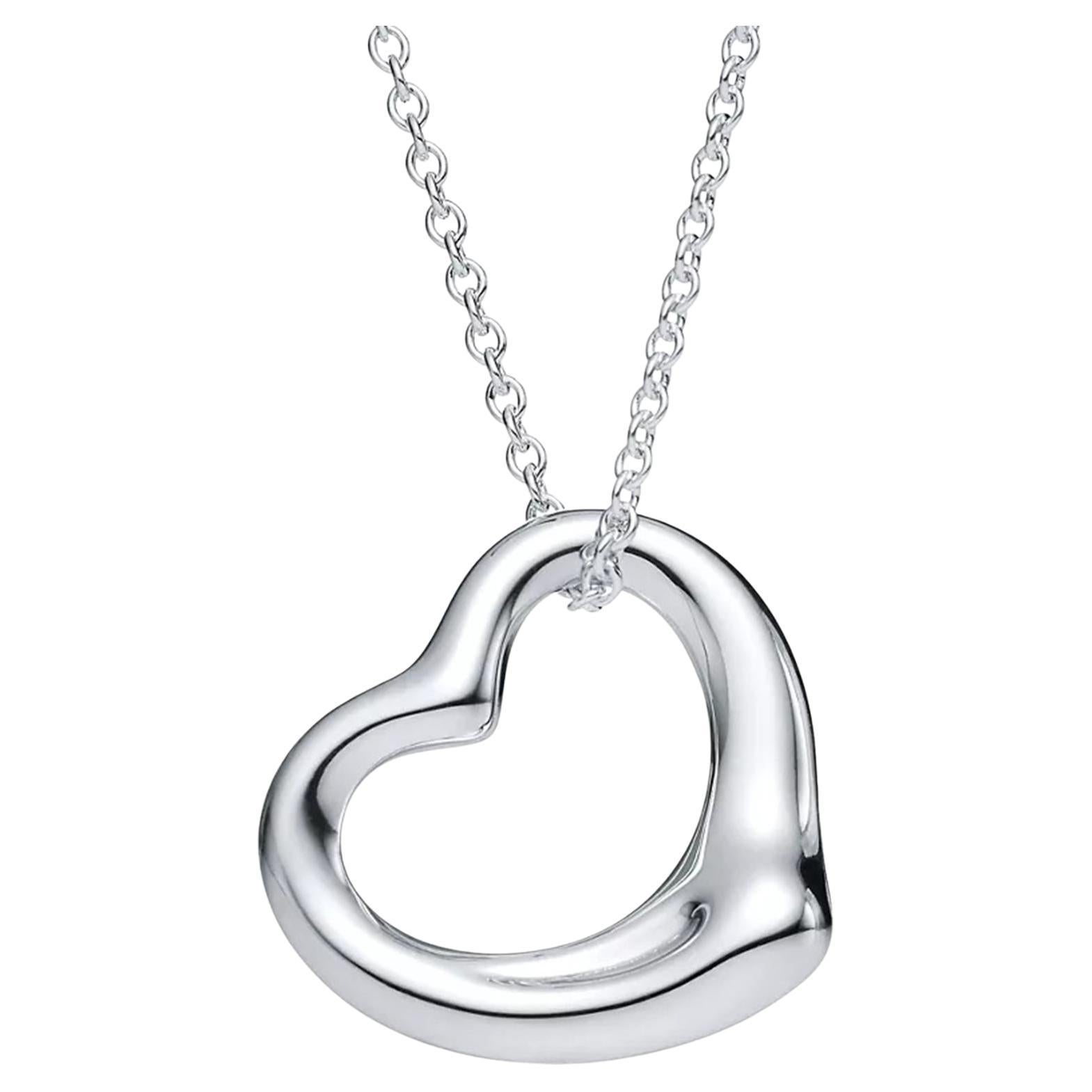 Tiffany & Co. Elsa Peretti for Tiffany & Co. Ciondolo a cuore aperto 22 mm in argento massiccio $625