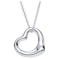 Tiffany & Co. Elsa Peretti for Tiffany & Co. Ciondolo a cuore aperto 22 mm in argento massiccio $625
