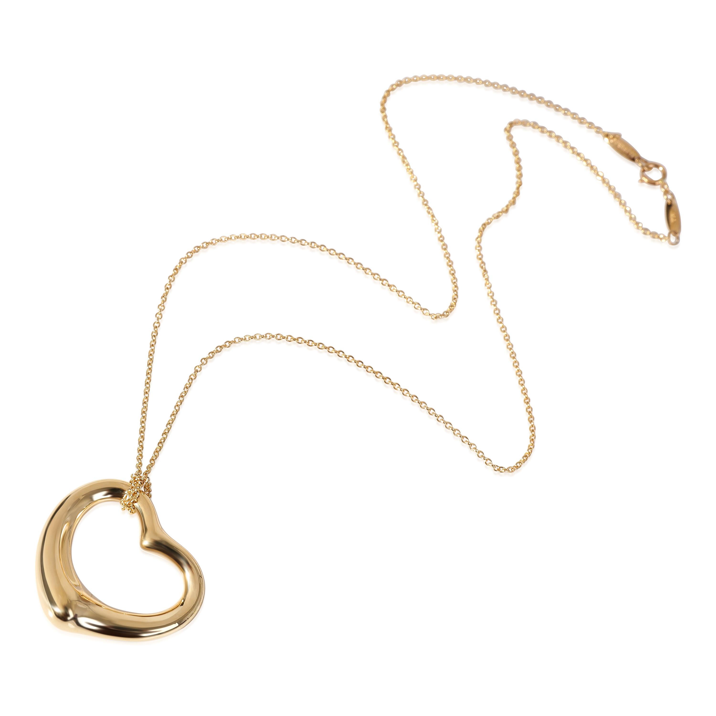 Women's Tiffany & Co. Elsa Peretti Open Heart Pendant in 18k Yellow Gold