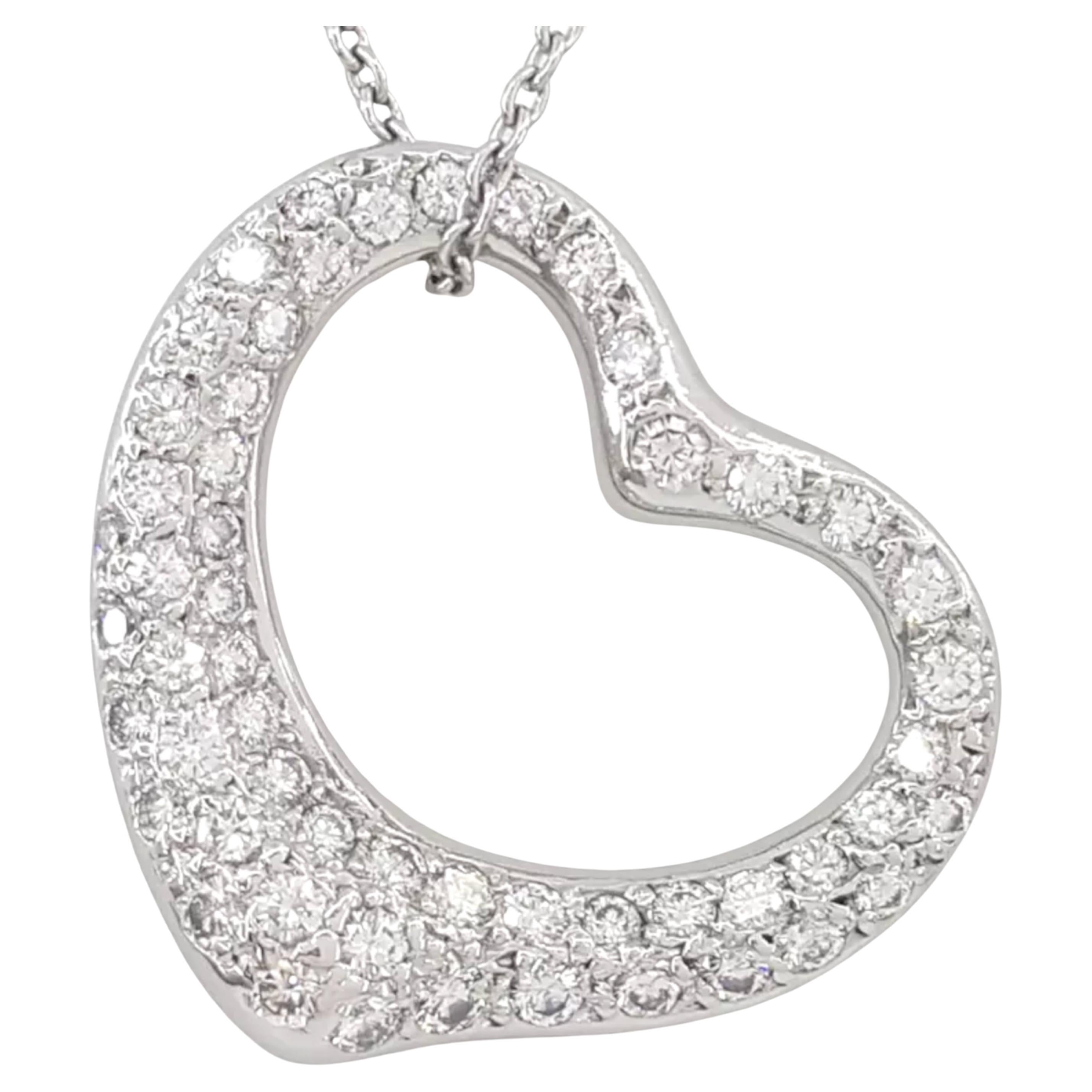 Tiffany & Co. Elsa Peretti Open Heart Pendant in platinum