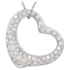 Tiffany & Co. Elsa Peretti Offener Herz-Anhänger aus Platin