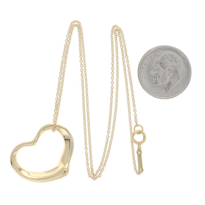 Women's Tiffany & Co. Elsa Peretti Open Heart Pendant Necklace 15 1/4