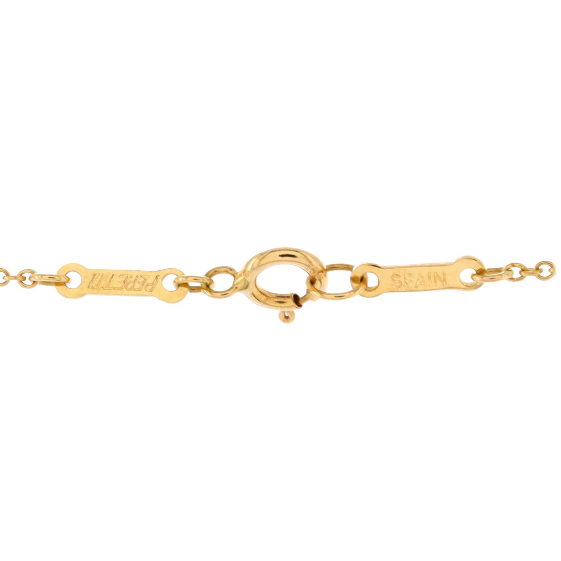 Tiffany & Co. Elsa Peretti Halskette mit offenem Herzanhänger aus 18 Karat Gelbgold 1