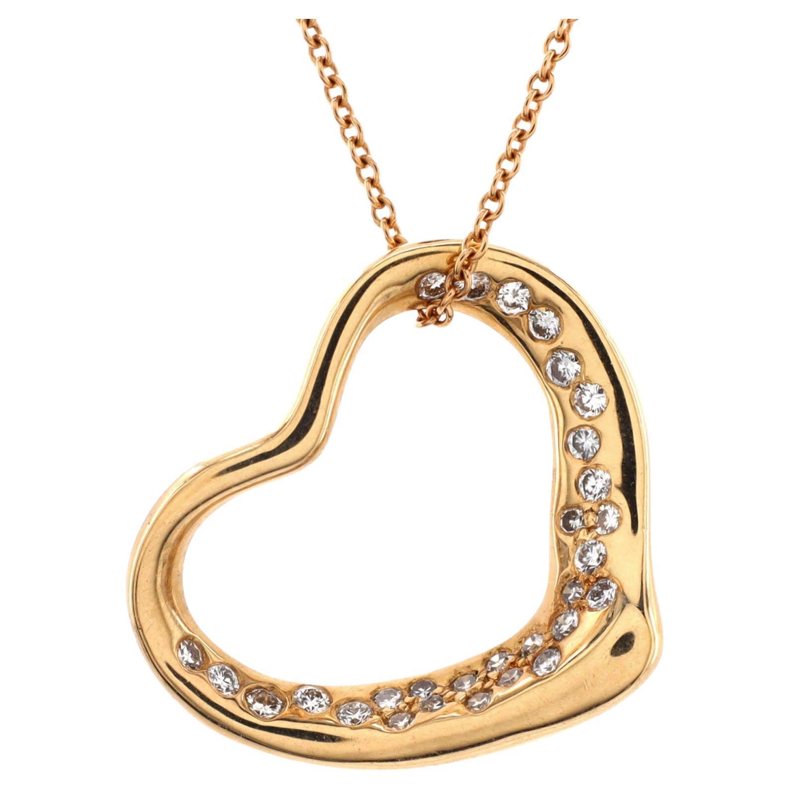 Elsa Peretti for Tiffany and Co. 18 Karat Yellow Gold Large Open Heart