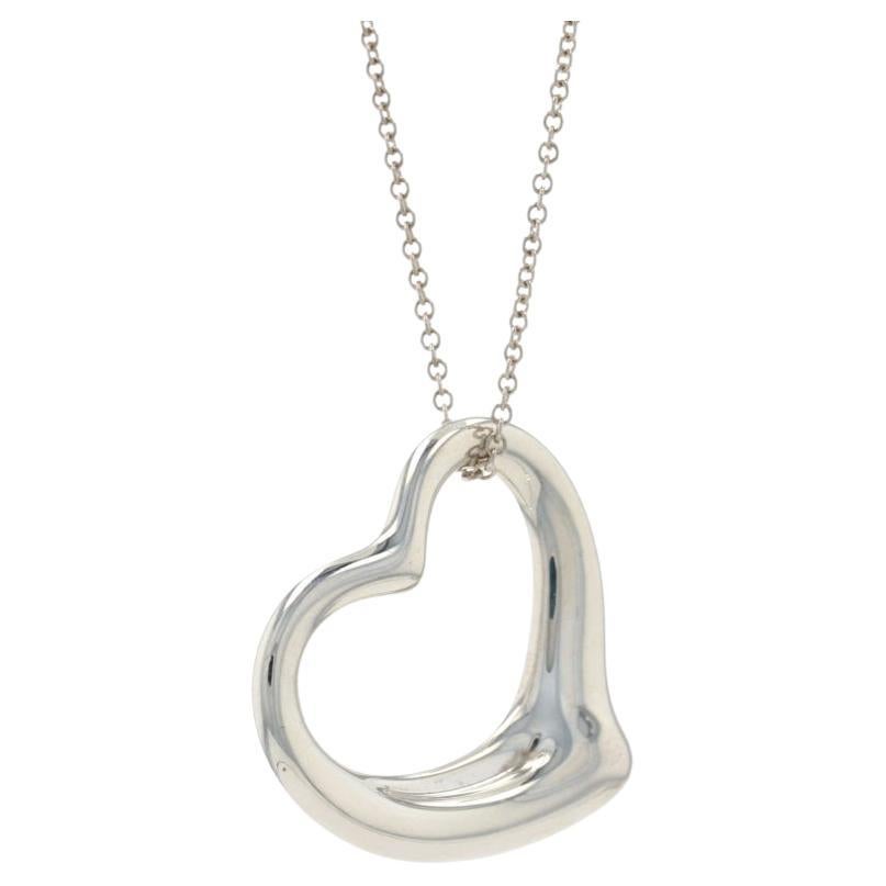 Tiffany and Co. Elsa Peretti Small Sterling Silver Heart Necklace at ...