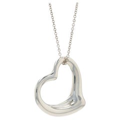 Tiffany & Co. Elsa Peretti Open Heart Pendant Necklace, Sterling 925