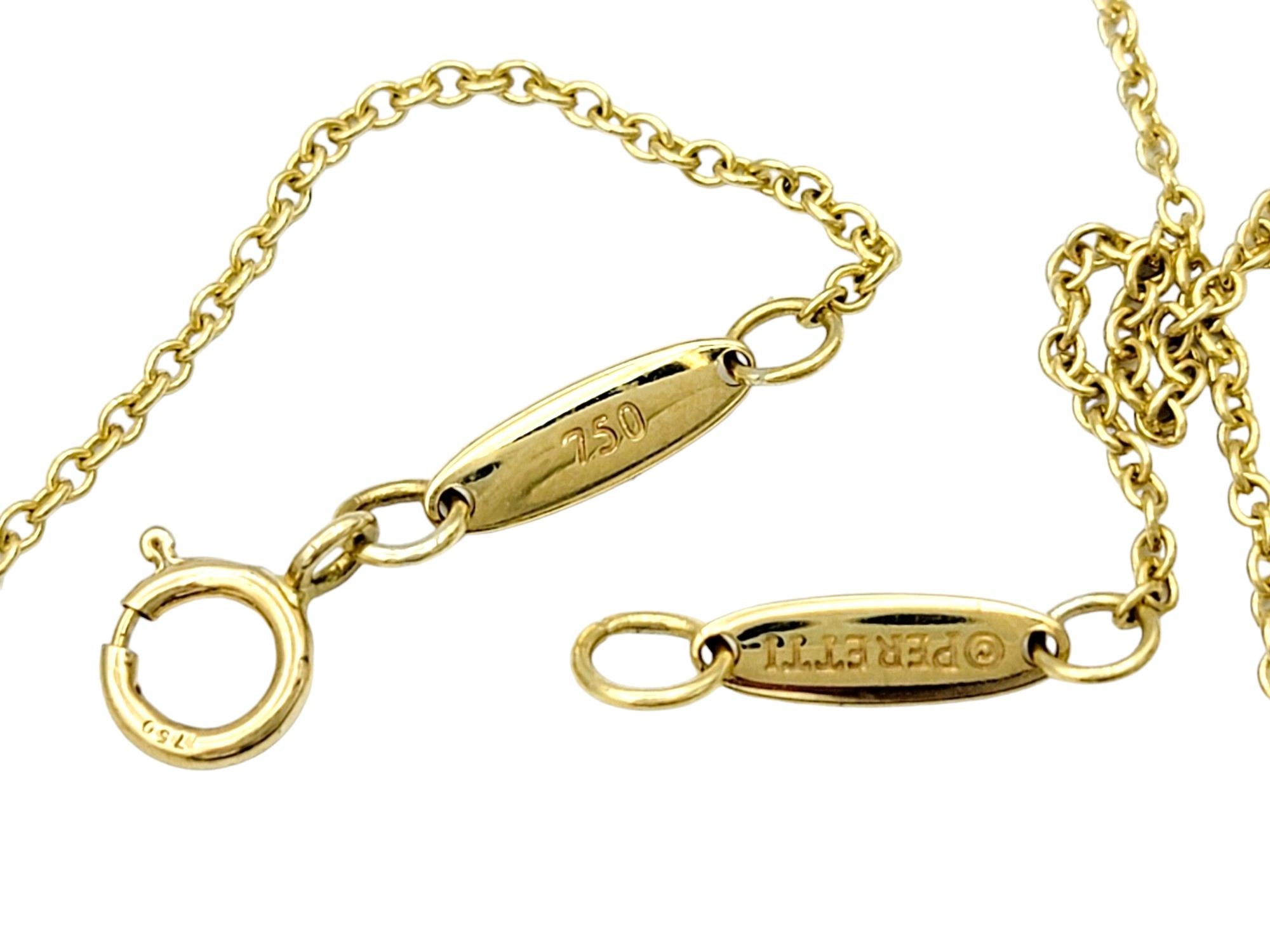 Tiffany & Co. Elsa Peretti Halskette mit offenem Herz-Anhänger aus 18 Karat Gelbgold im Angebot 1