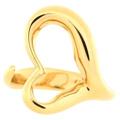 Tiffany & Co. Elsa Peretti Open Heart Ring 18K Yellow Gold Large