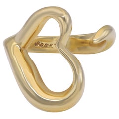 Tiffany & Co. Elsa Peretti Open Heart Ring 18K Yellow Gold