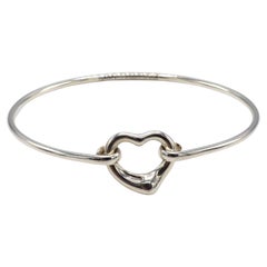 Tiffany & Co. Elsa Peretti Open Heart Sterling Silver Bangle Bracelet