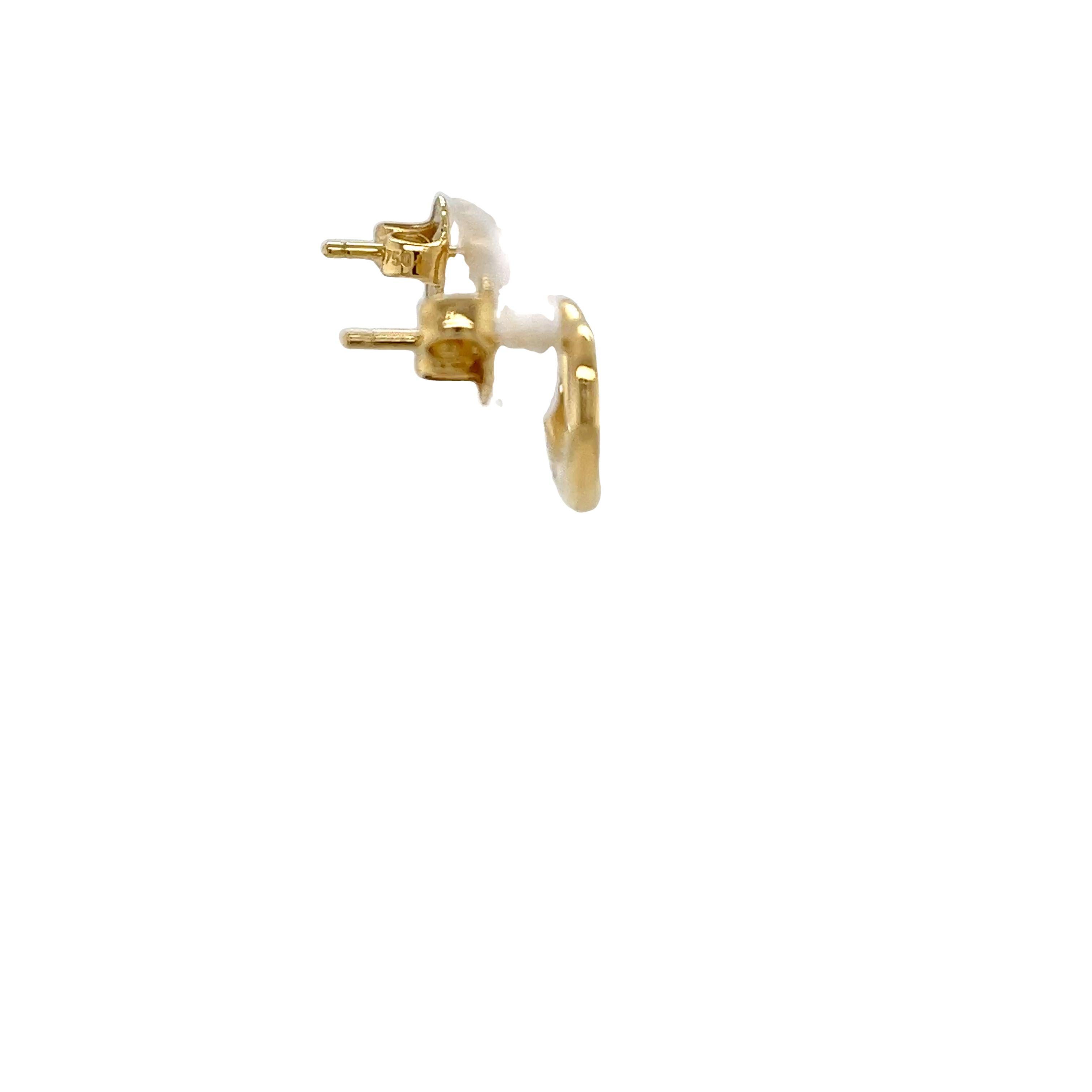 Radiate charm and elegance with the Tiffany & Co. Elsa Peretti Open Heart Stud Earrings. Crafted in 18ct yellow gold, these iconic studs feature the timeless symbol of love – an open heart. Delicately designed by Elsa Peretti, these earrings are a