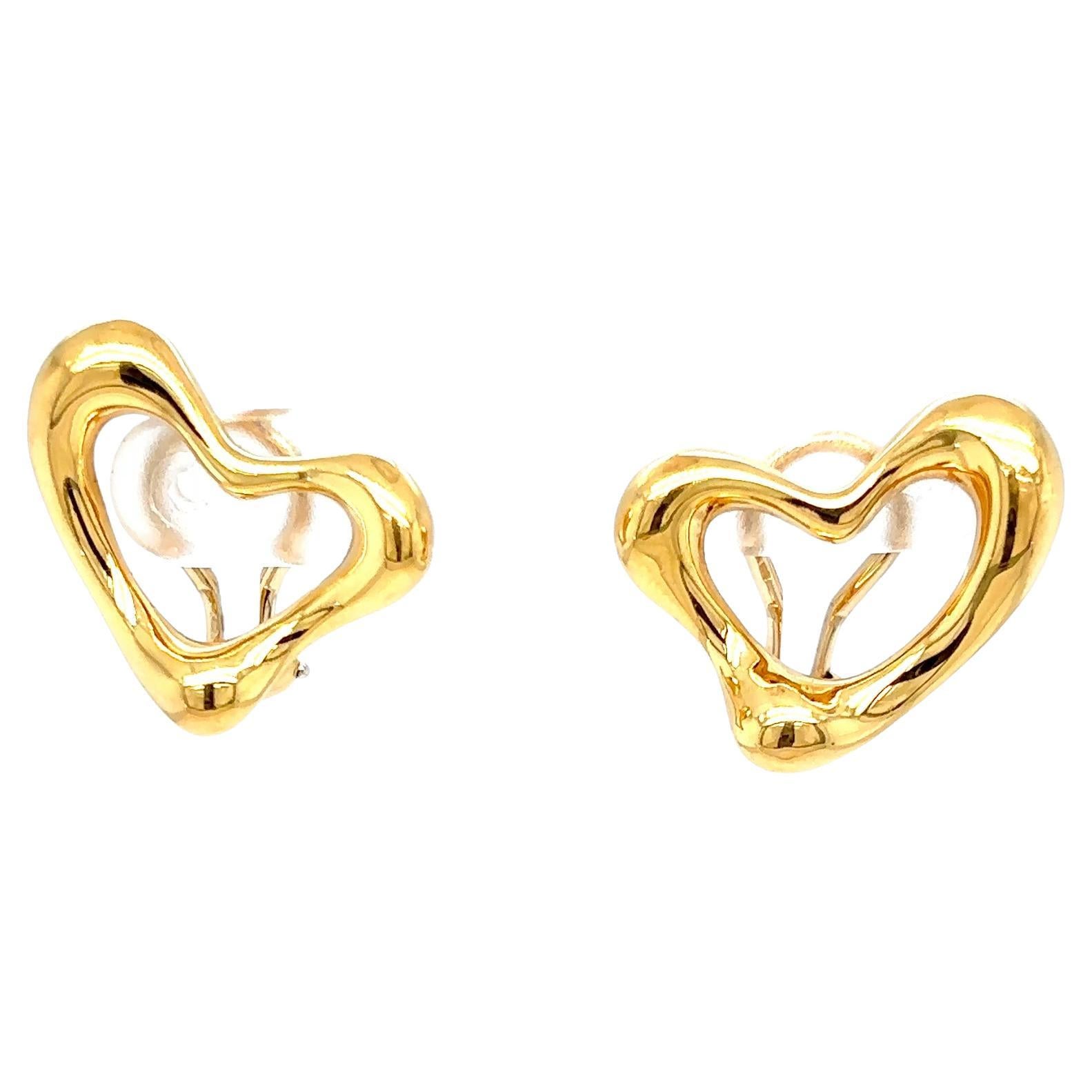 Tiffany 
Co. Boucles d
oreilles cœur ouvert Elsa Peretti - Vintage Large Size