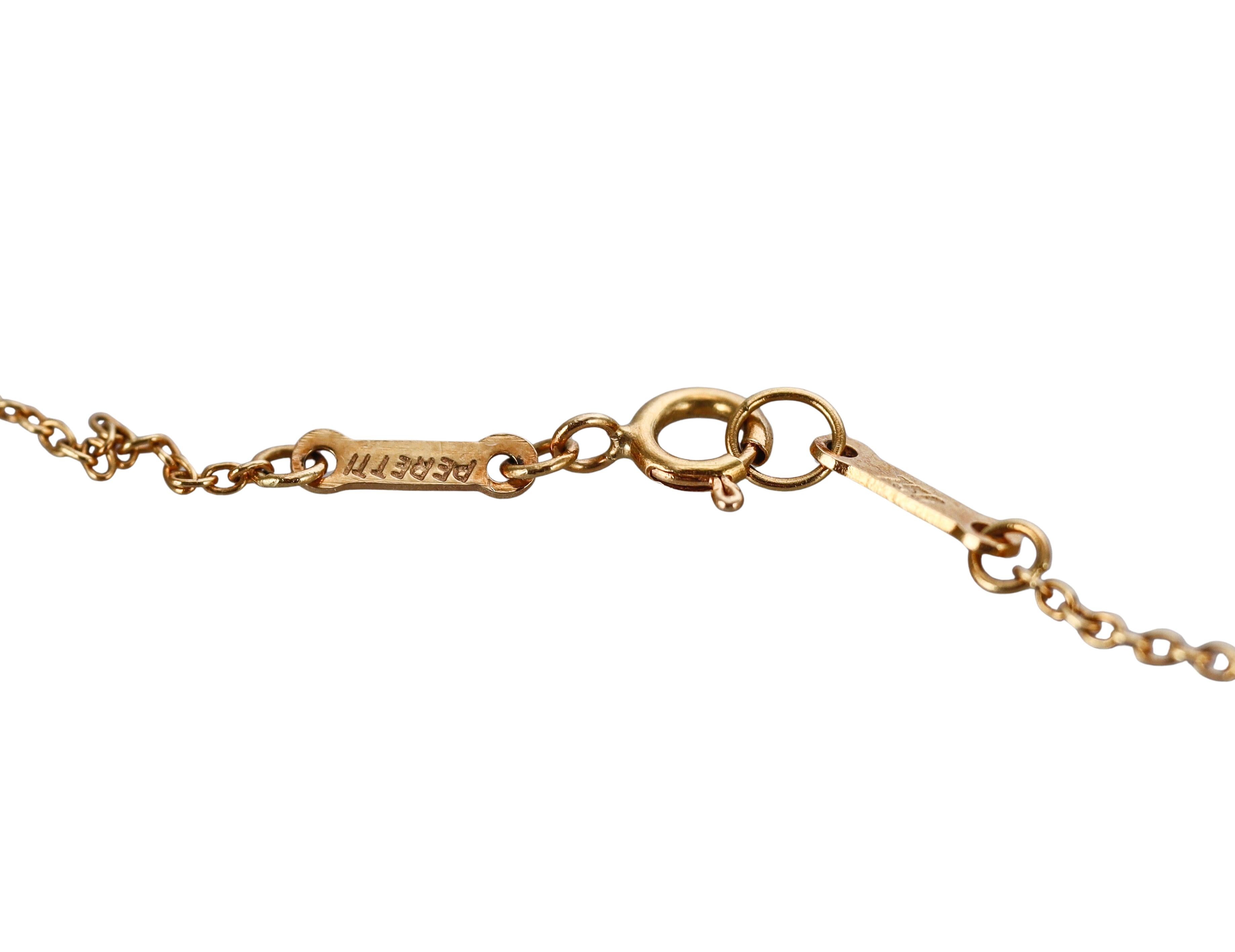 Women's Tiffany & Co Elsa Peretti Open Heart Yellow Gold Pendant Necklace For Sale