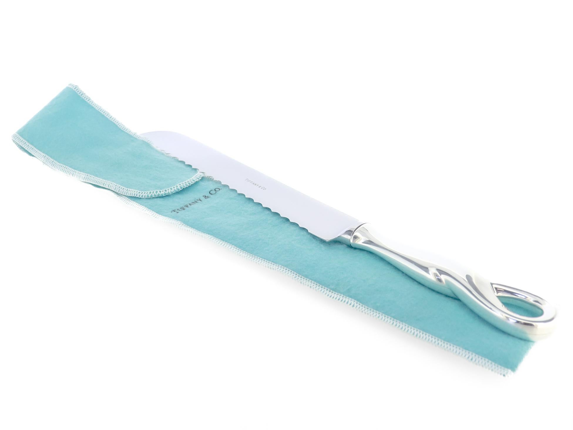 Tiffany & Co. Elsa Peretti Padova Sterling Coltello da Pane con Lama Inossidabile In condizioni buone in vendita a Philadelphia, PA