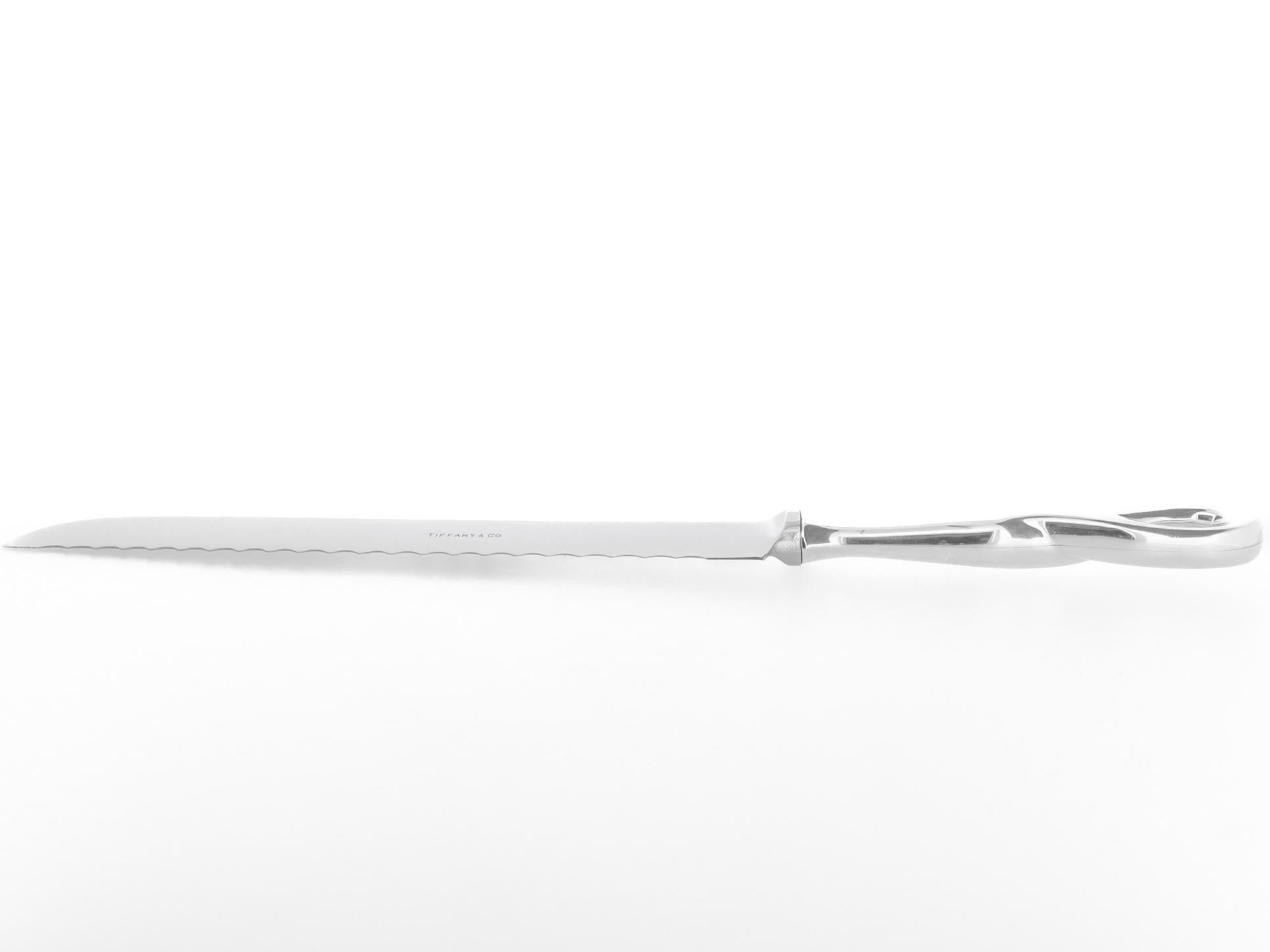 XX secolo Tiffany & Co. Elsa Peretti Padova Sterling Coltello da Pane con Lama Inossidabile in vendita