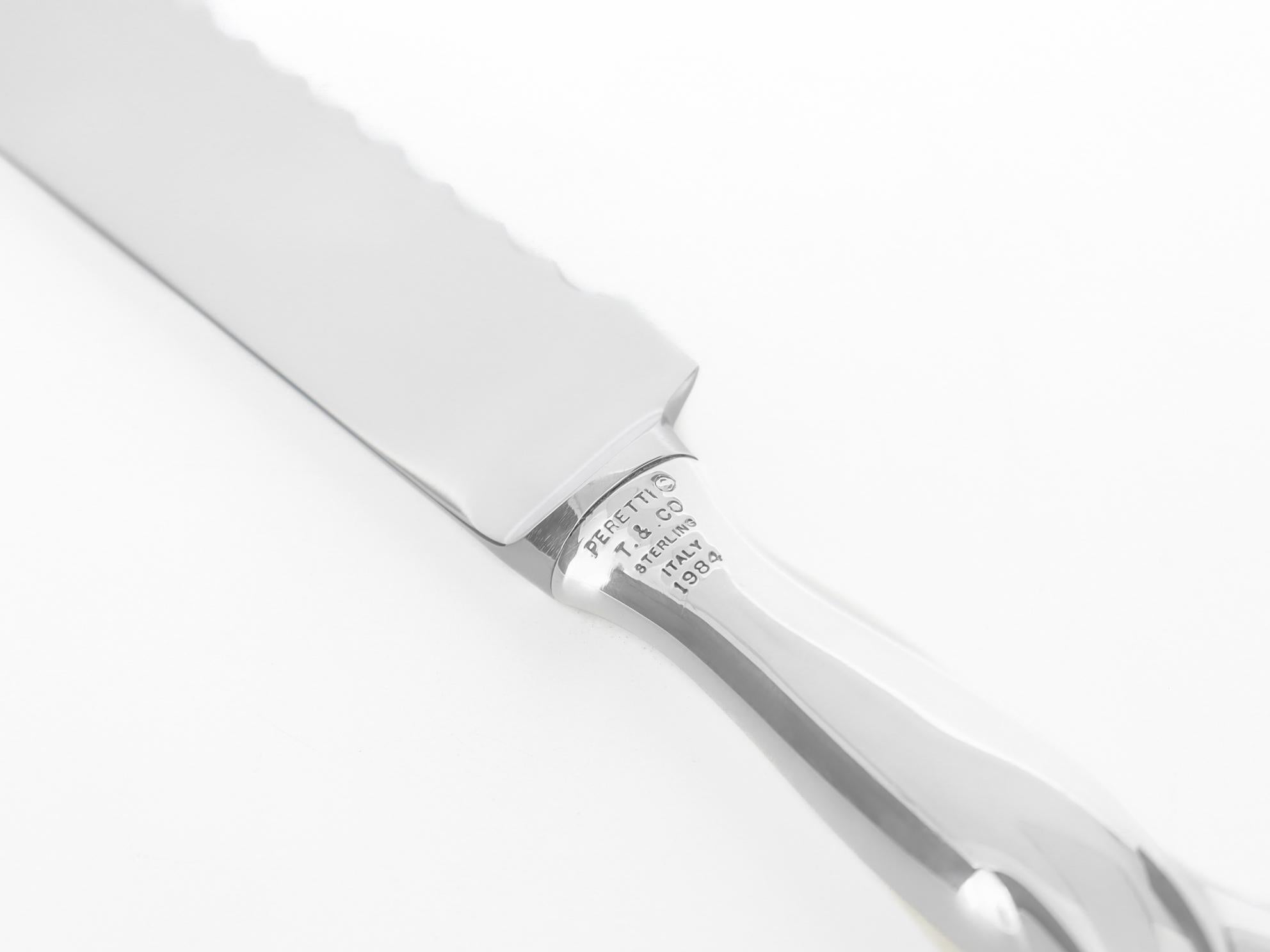 Tiffany & Co. Elsa Peretti Padova Sterling Coltello da Pane con Lama Inossidabile in vendita 2