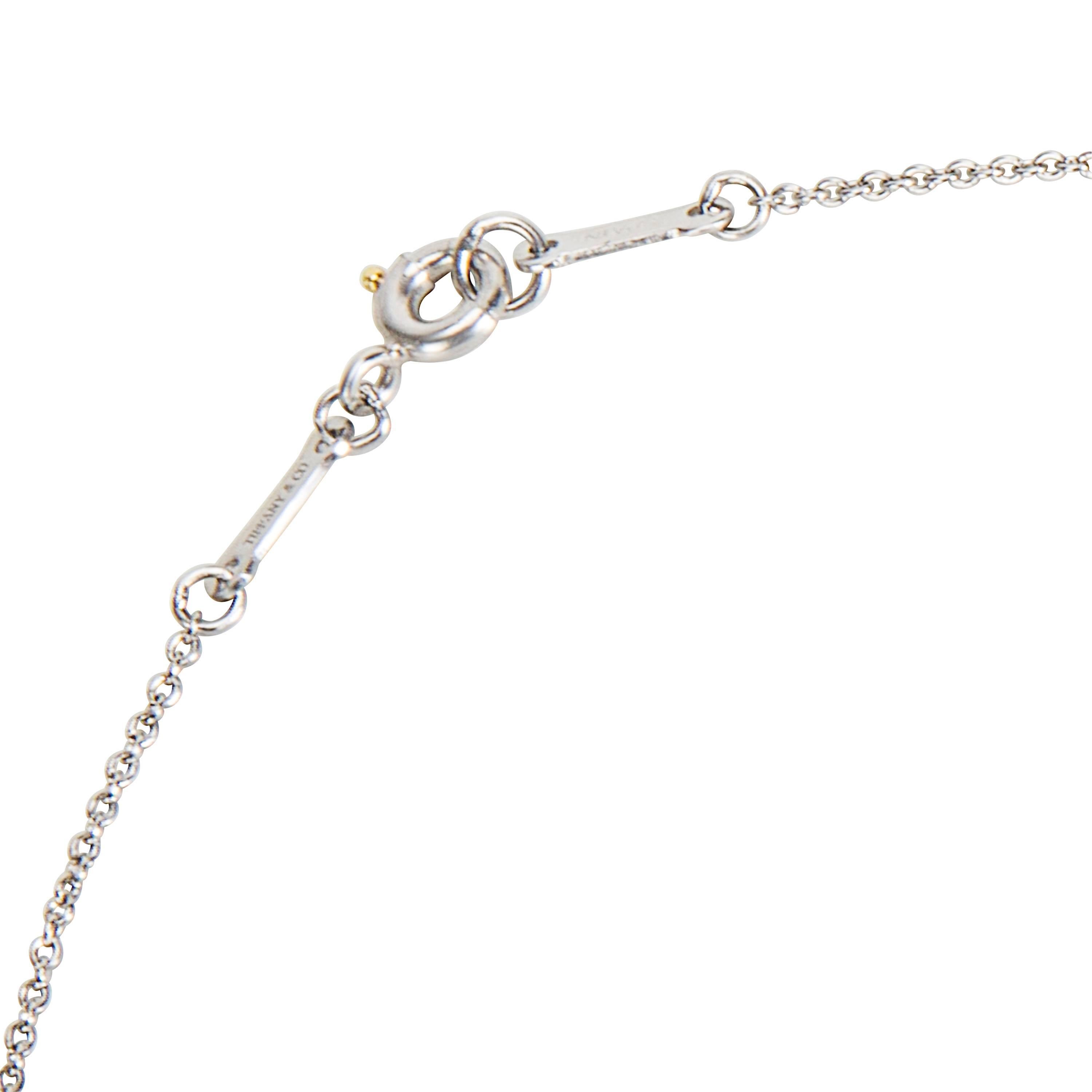 tiffany platinum diamond heart necklace