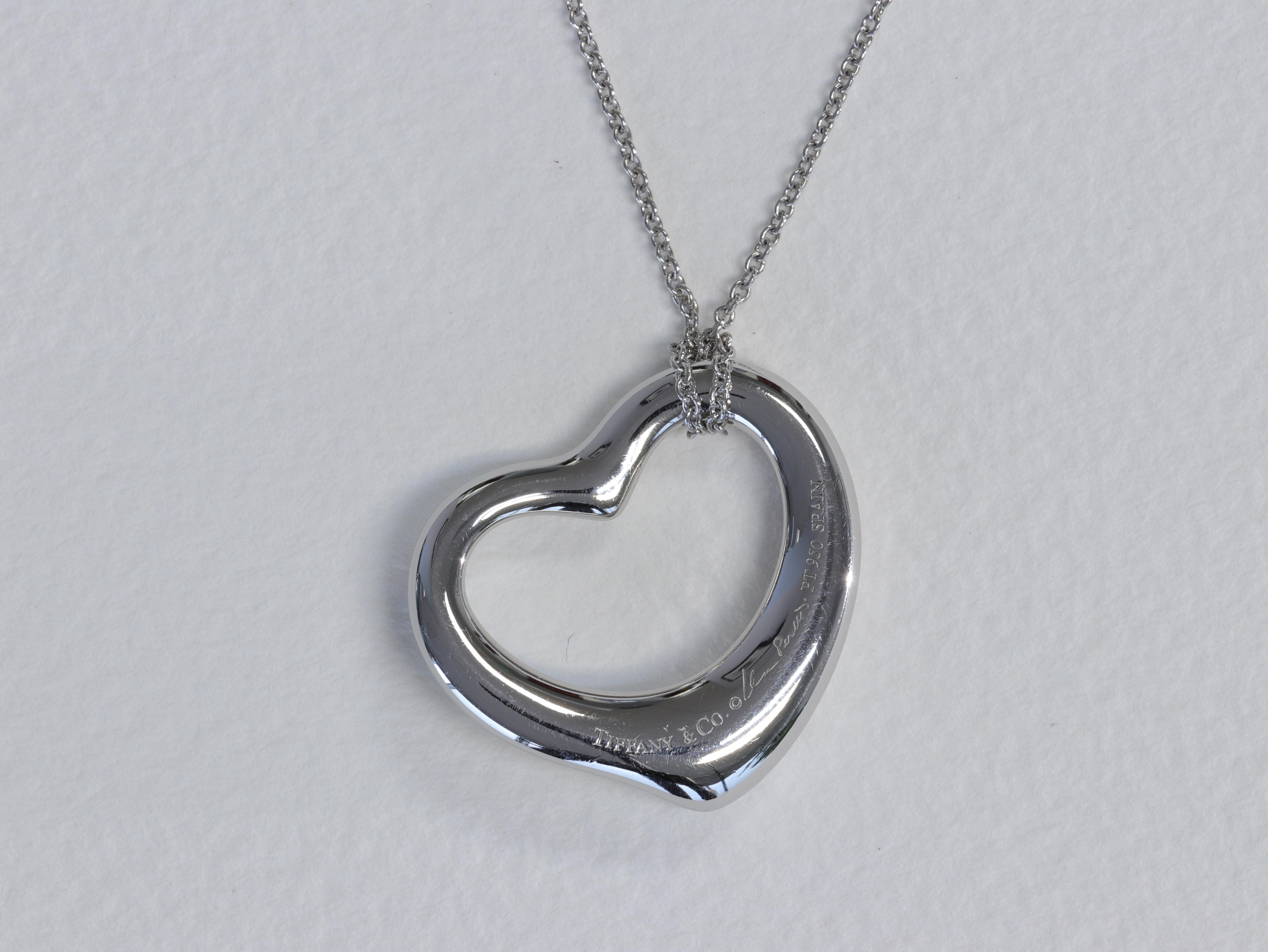 tiffany heart pendant sizes