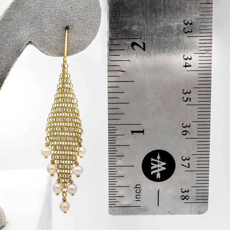 elsa peretti mesh fringe earrings