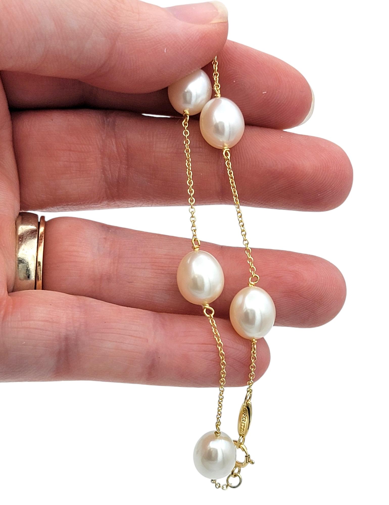 Contemporary Tiffany & Co. Elsa Peretti Pearls by the Yard Bracelet in 18 Karat Yellow Gold