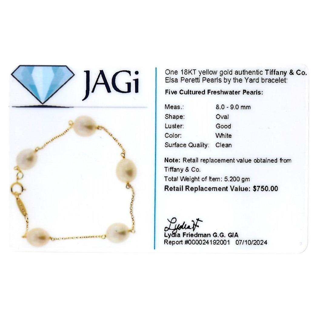 Tiffany & Co. Elsa Peretti Pearls by the Yard Bracelet in 18 Karat Yellow Gold In Good Condition In Scottsdale, AZ