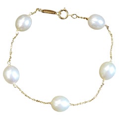 Tiffany & Co. Elsa Peretti Pearls by the Yard Bracelet in 18 Karat Yellow Gold