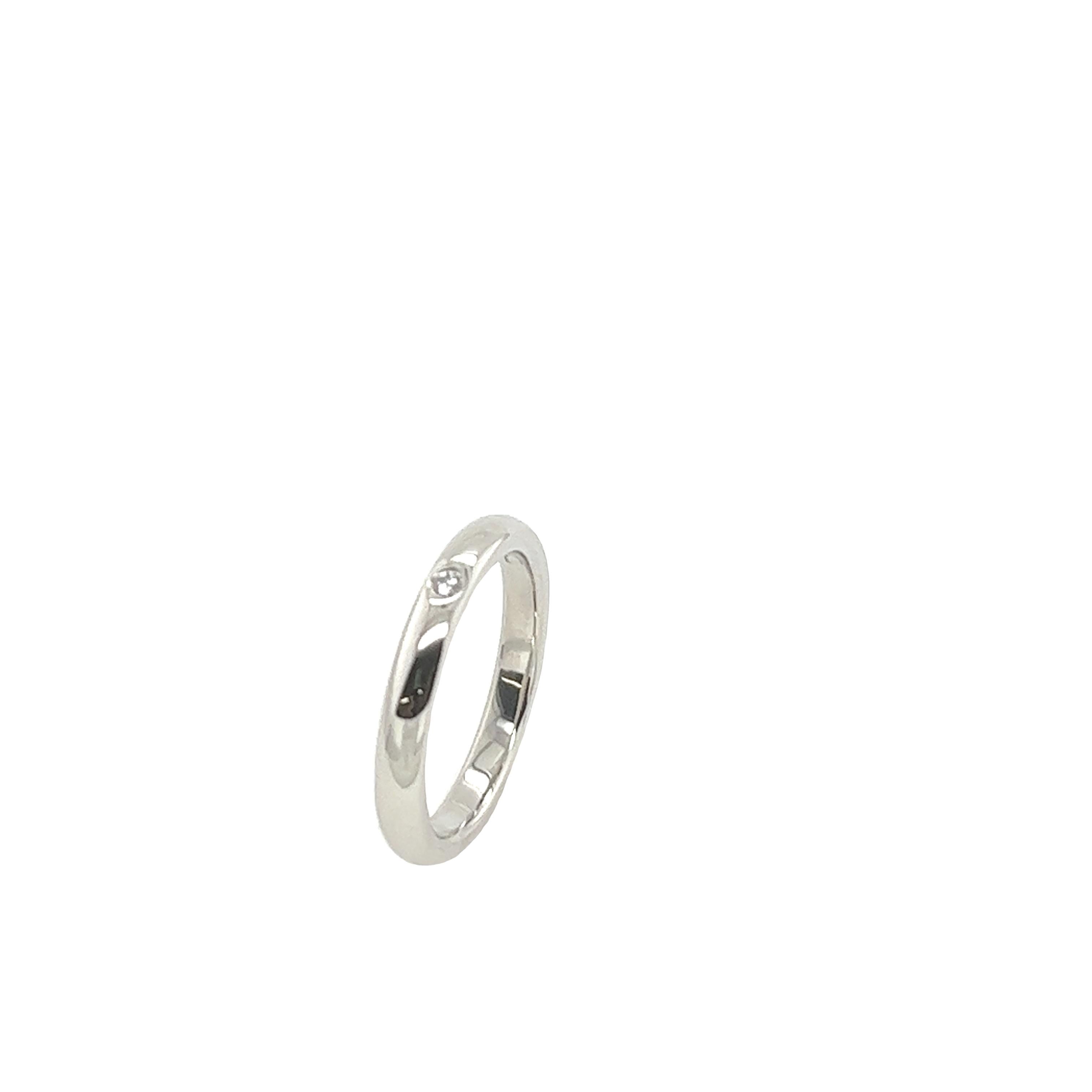 Tiffany & Co Elsa Peretti Platin 0,02 Karat Diamant-Ring im Zustand „Hervorragend“ in London, GB