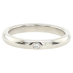 Tiffany & Co Elsa Peretti Platinum 0.02ct Diamond Band Ring
