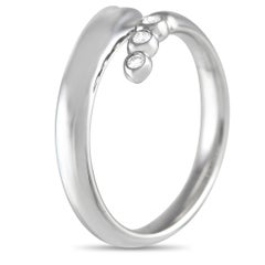 Tiffany & Co. Elsa Peretti Platinum 0.09ct Diamond Snake Coil Ring