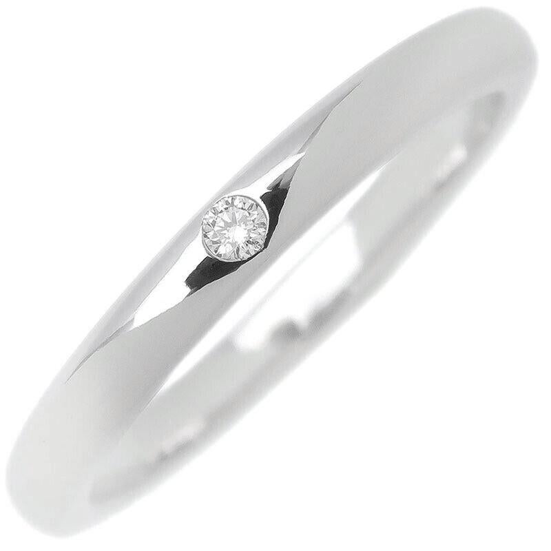 TIFFANY & Co. Elsa Peretti Platinum .02 Diamond Band Ring 7

 Metal: Platinum
 Size: 7 
 Band Width: 2.8mm
 Weight: 5.70 grams 
 Diamond: One round brilliant diamond, carat total weight .02
 Hallmark: TIFFANY&CO. ©PERETTI Pt950
 Condition: Brand