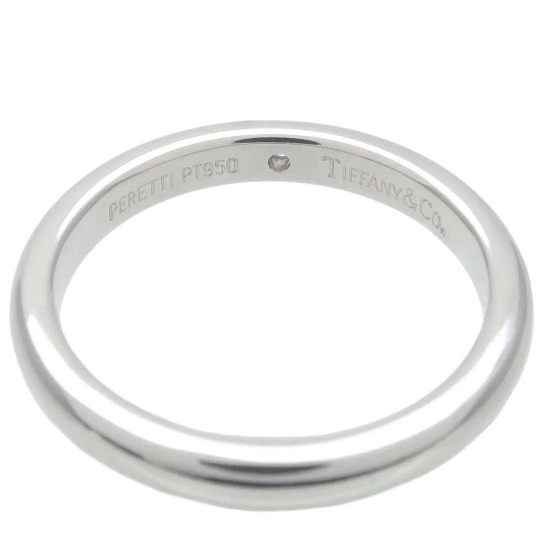 TIFFANY & Co. Elsa Peretti Platinum .02 Diamond Band Ring 7 Pour femmes en vente
