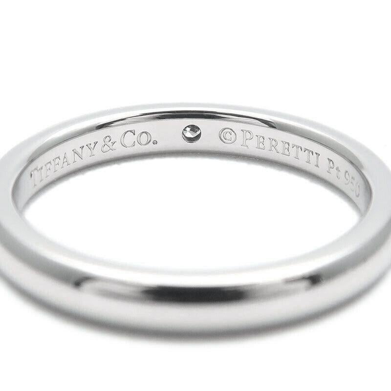 TIFFANY & Co. Elsa Peretti Platinum .02 Diamond Band Ring 7 New For Sale 1