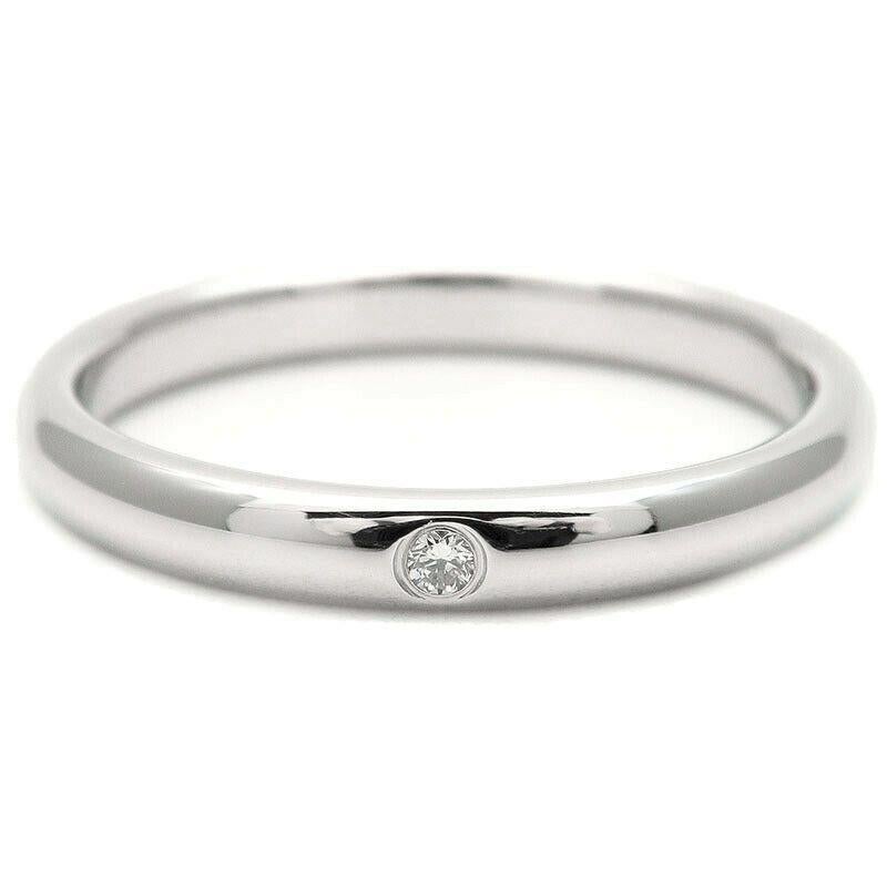 TIFFANY & Co. Anillo Elsa Peretti Platino .02 Diamante 8.5 Corte redondo en venta