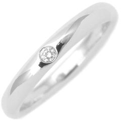 TIFFANY & Co. Elsa Peretti Platinum .02ct Diamond Band Ring 5.5