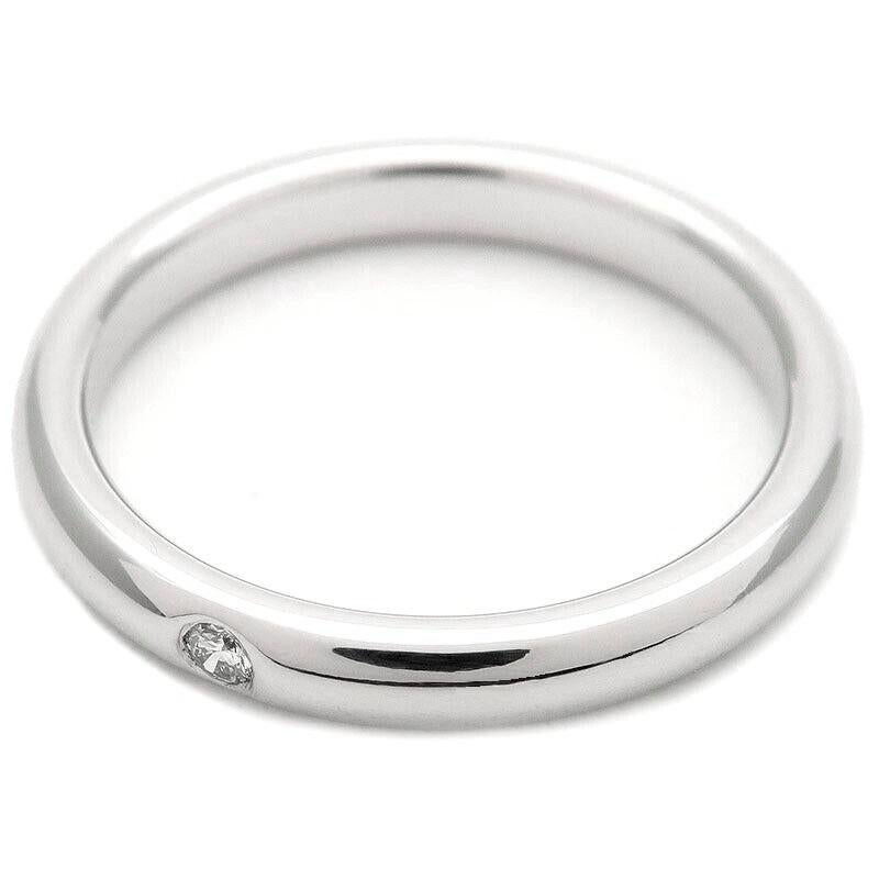 TIFFANY & Co. Anillo Elsa Peretti de platino y diamantes de 0,02 ct 6 en Excelente estado para la venta en Los Angeles, CA