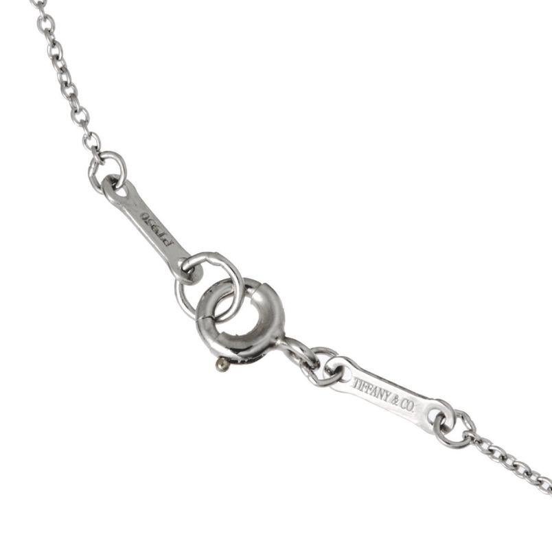 Women's TIFFANY & Co. Elsa Peretti Platinum .05ct Diamond Cross Pendant Necklace  For Sale