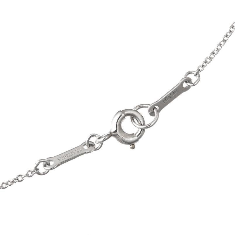 TIFFANY & Co. Elsa Peretti Platinum .05ct Diamond Cross Pendant Necklace  For Sale 1