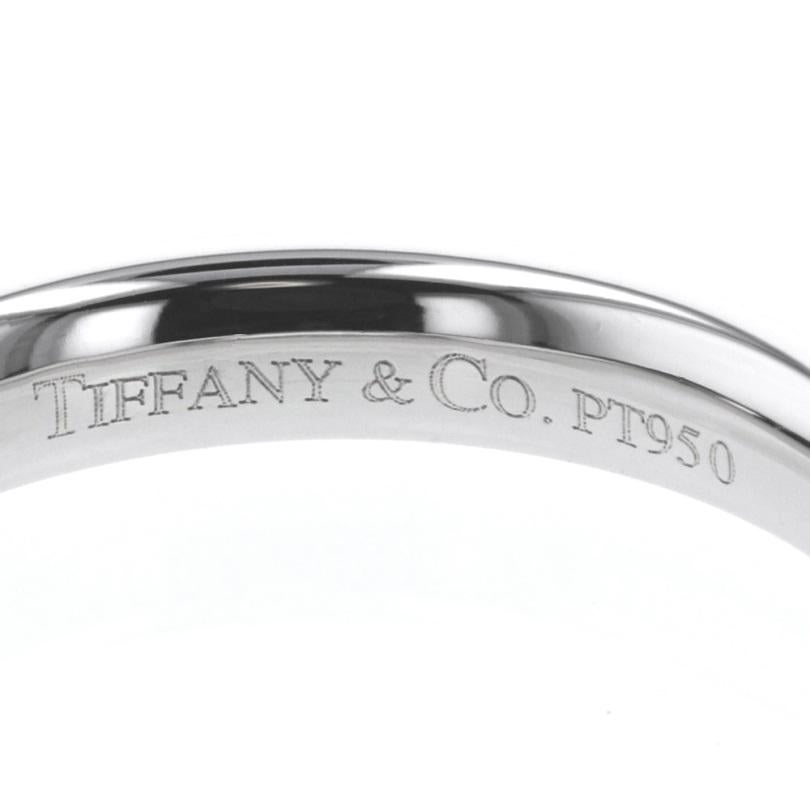 TIFFANY & Co. Elsa Peretti Platinum .10ct Diamond 3mm Curved Band Ring 6.5 For Sale 1