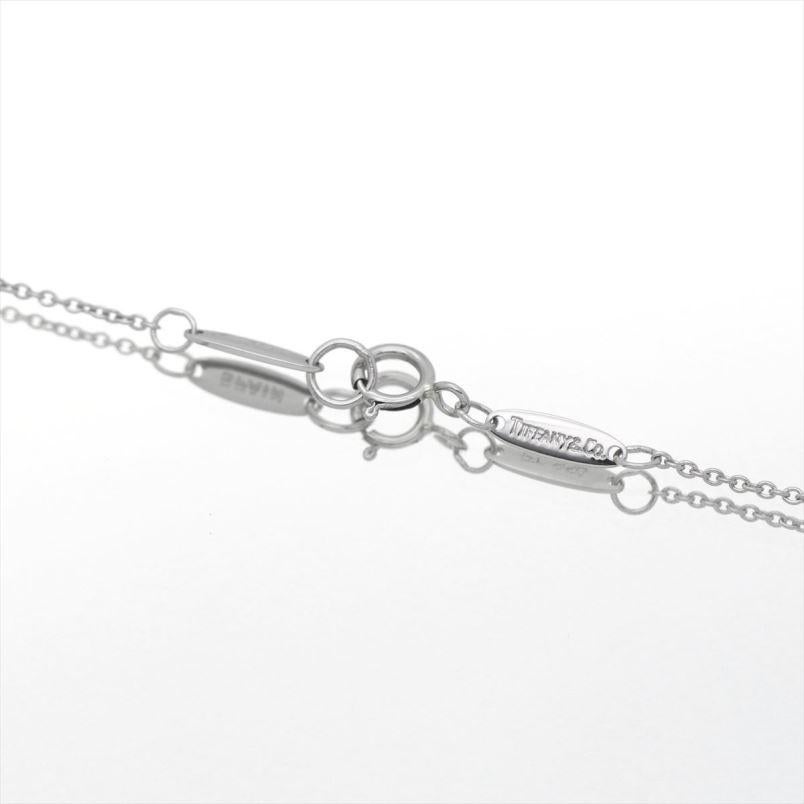 TIFFANY & Co. Elsa Peretti Platinum 16mm Open Heart Pendant Necklace For Sale 3
