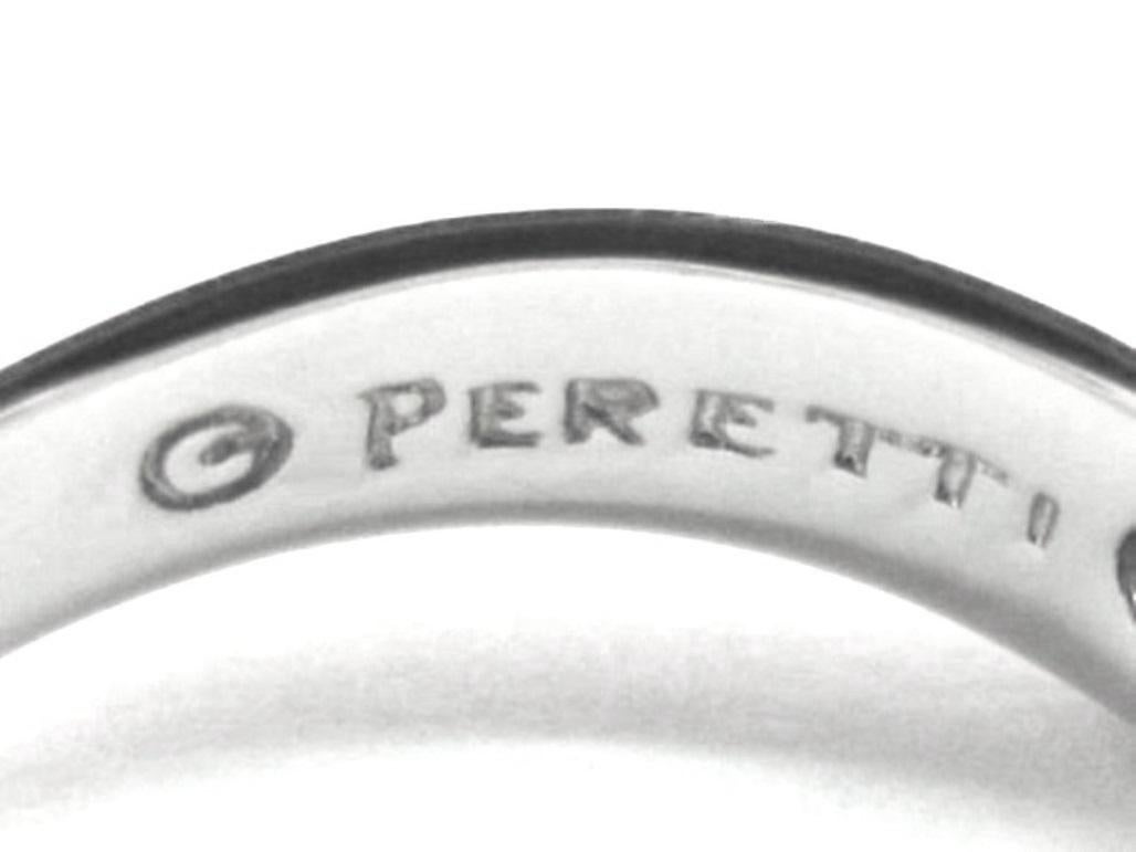 TIFFANY & Co. Elsa Peretti Platinum .18ct Diamond Curved Band Ring 4.5 In New Condition For Sale In Los Angeles, CA