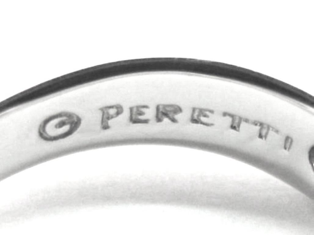 Women's TIFFANY & Co. Elsa Peretti Platinum .18ct Diamond Curved Band Ring 7 For Sale